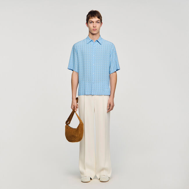 Camisa fluida estampado eslabones