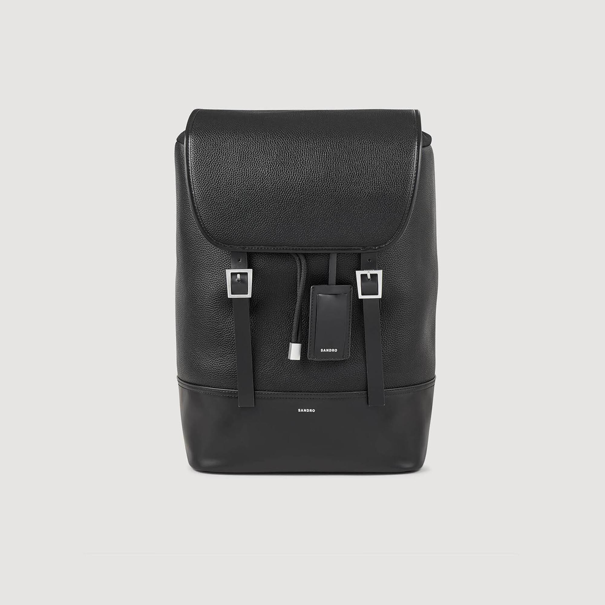 Mochila de tela y cuero