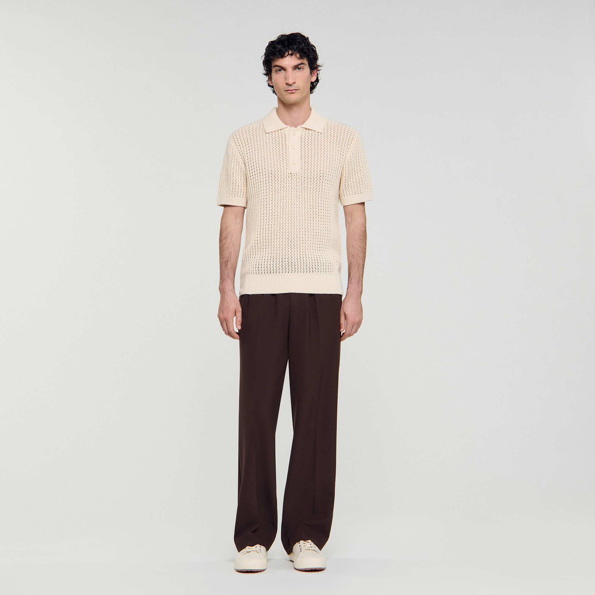 Polo de algodón con cuello polo