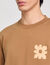 Sudadera con parche de flor