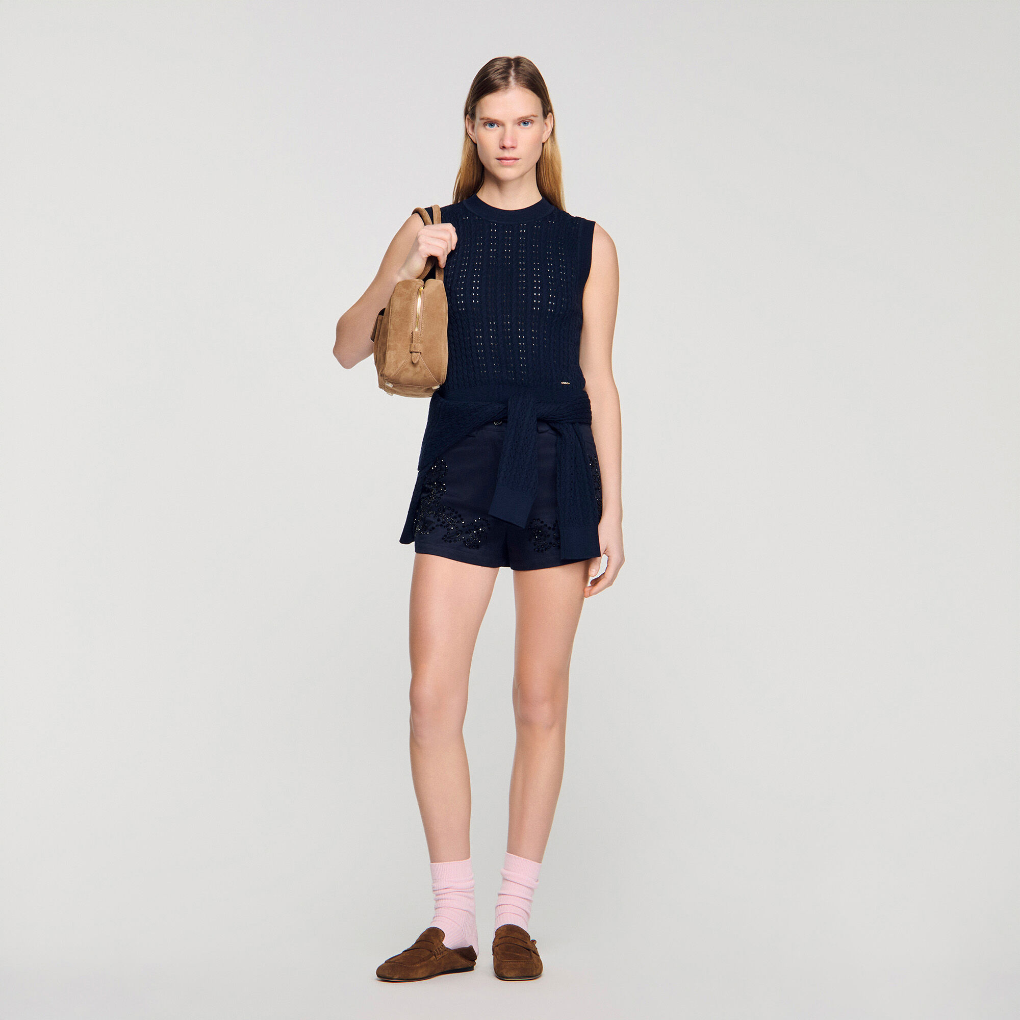 Jersey corto de punto texturizado