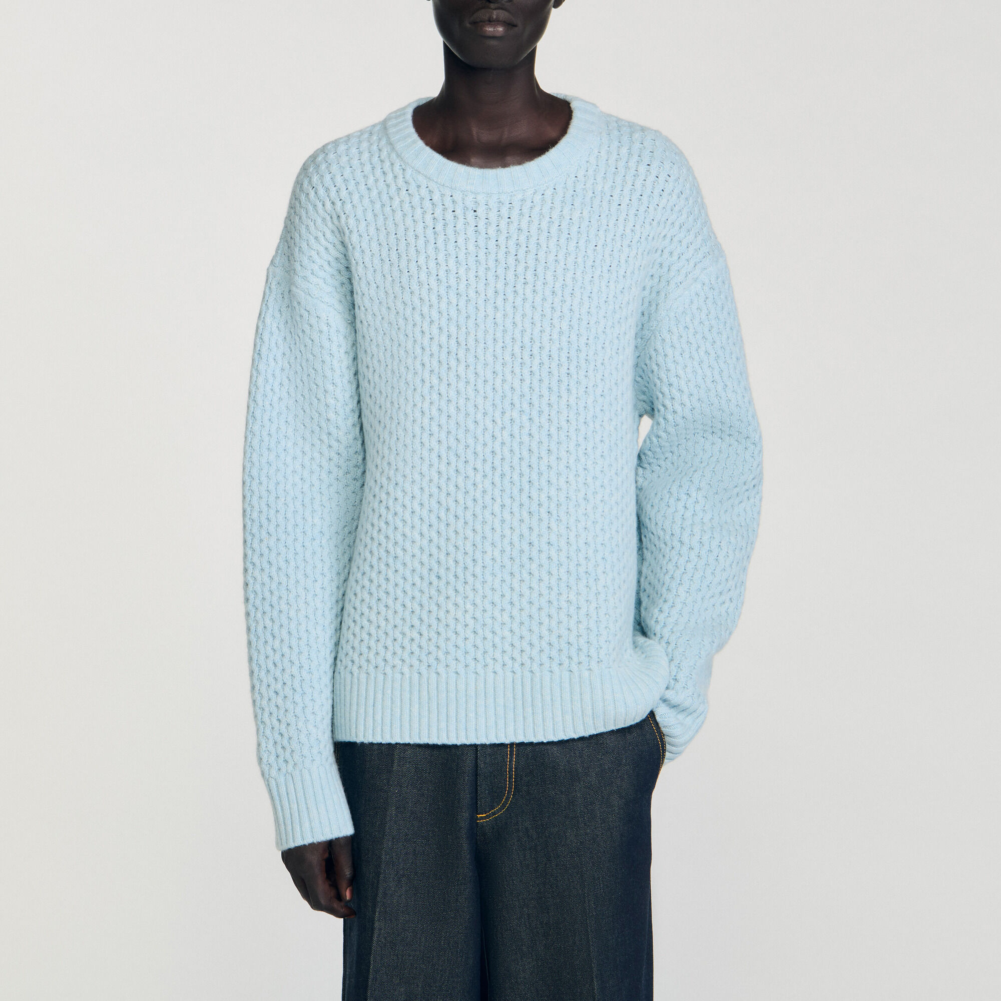 Jersey de lana punto nido de abeja - Hombre | Sandro