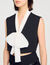 Top corto con cuello lavallière