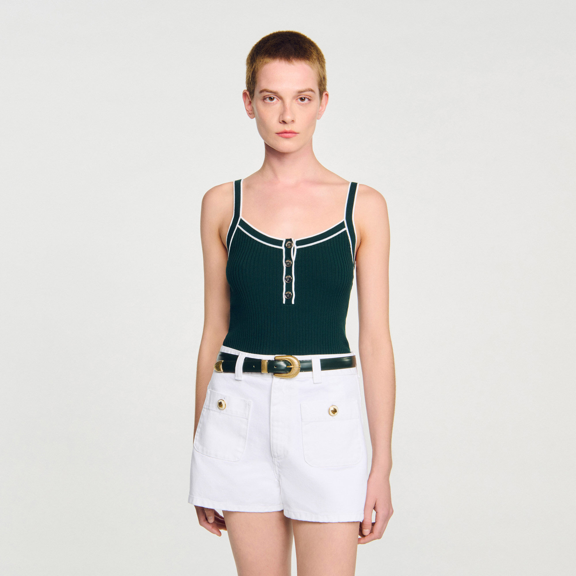 Camiseta de tirantes bicolor