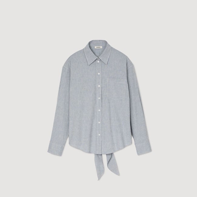 Camisa larga con espalda anudada