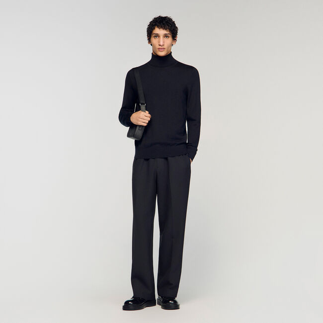 Jersey de cuello vuelto de lana