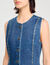 Top de denim con strass