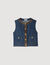 Top de denim y cuero