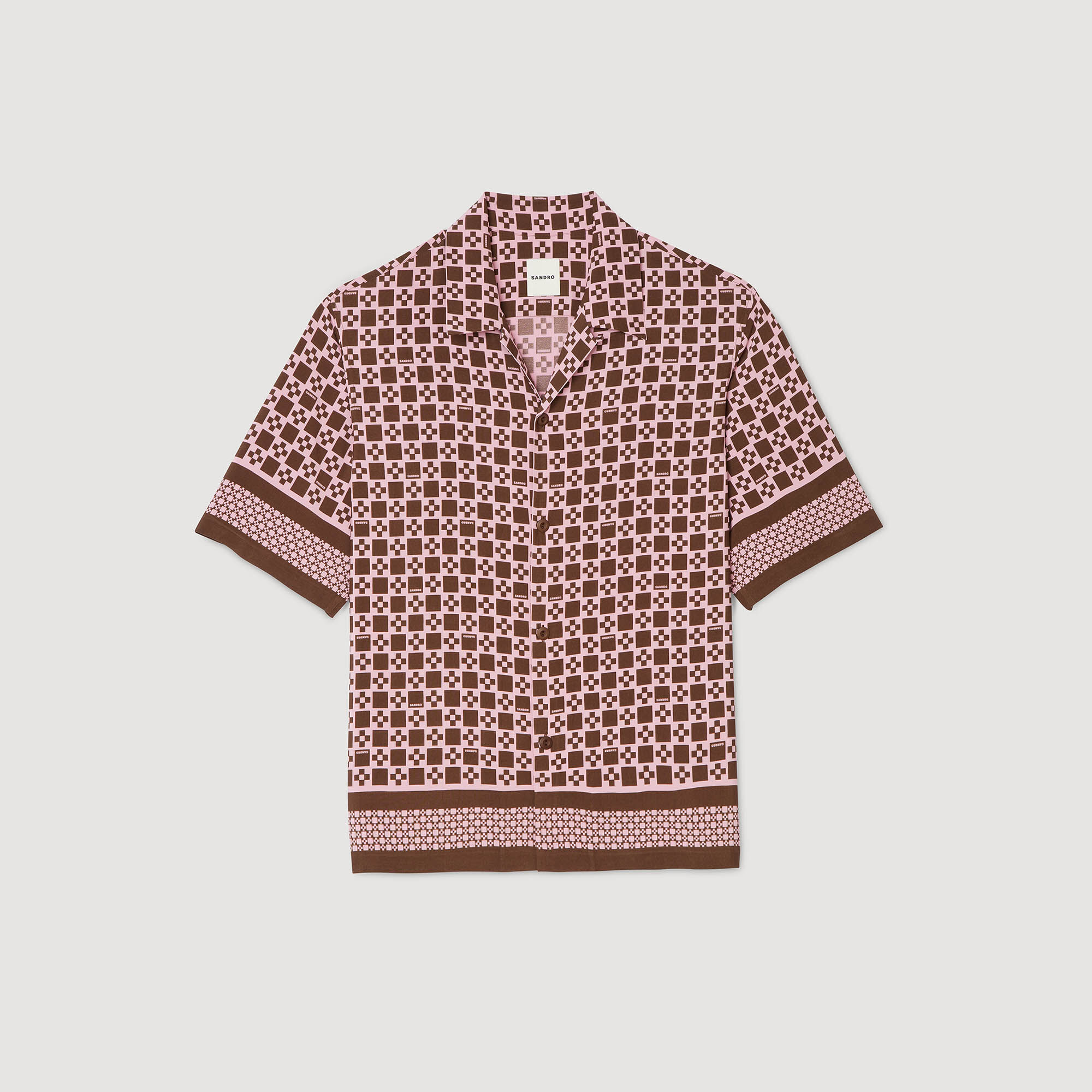 Camisa fluida con estampado Square Cross