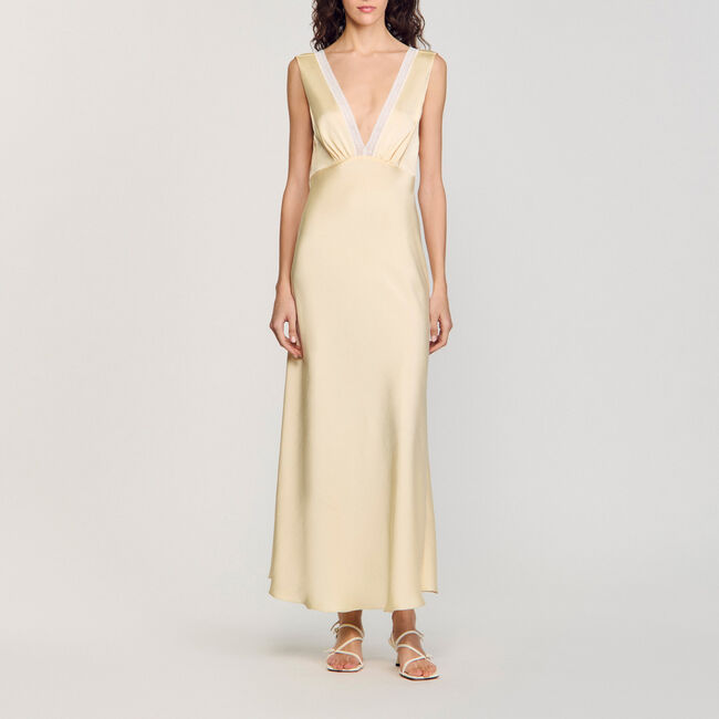 Vestido largo satinado