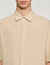 Camisa plisada con cuello italiano
