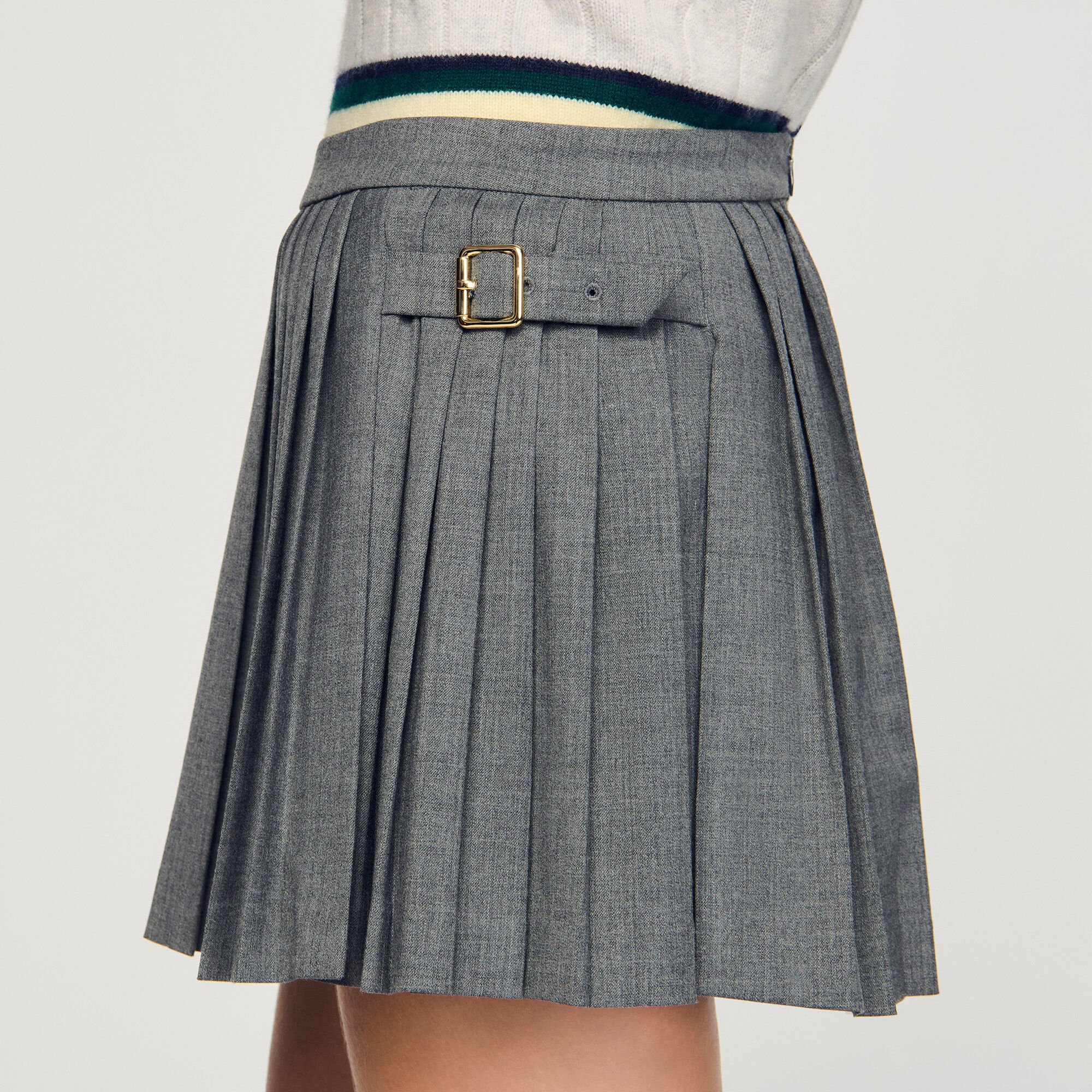 Falda pantalón con pliegues