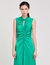 Vestido drapeado de raso