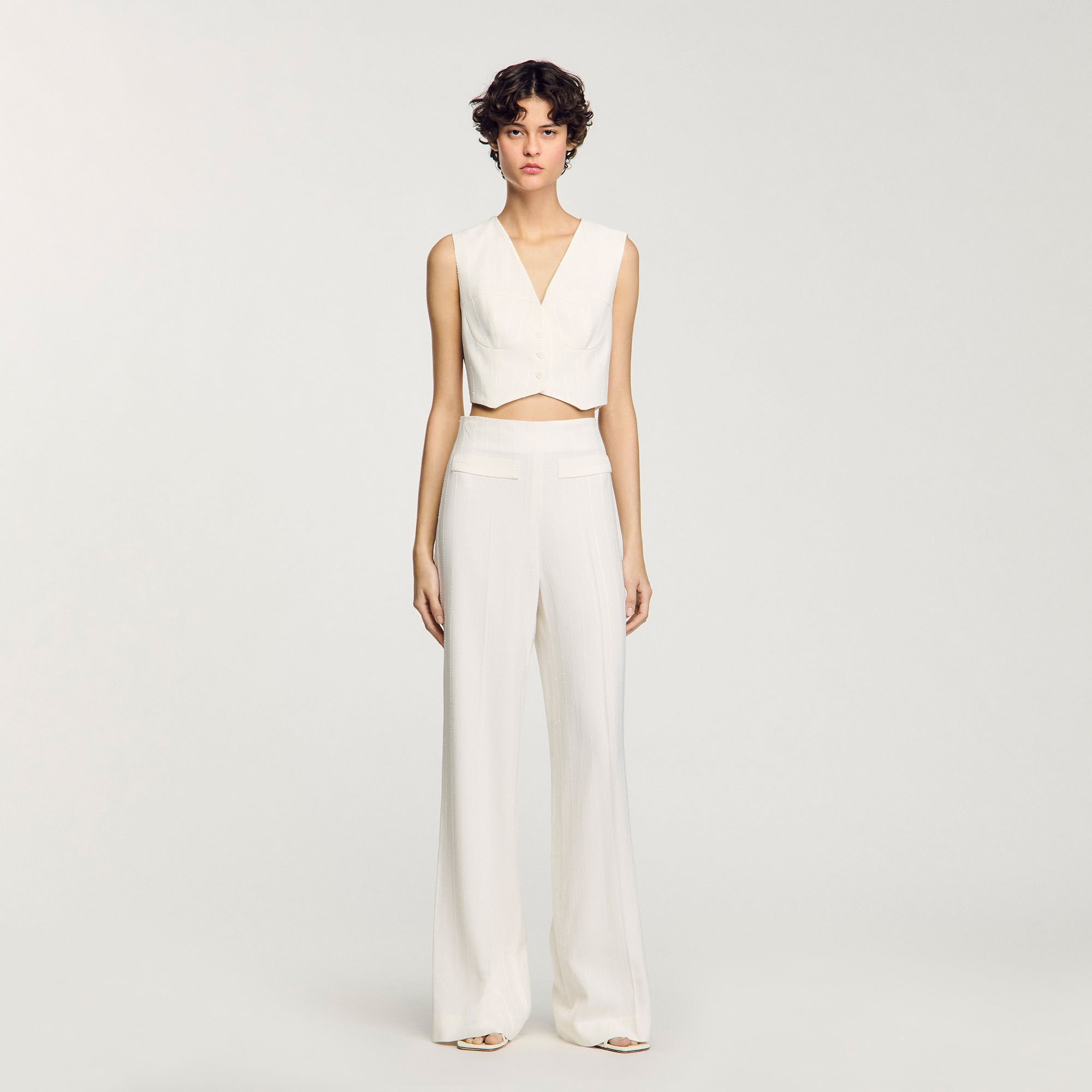 Pantalón de traje con lentejuelas