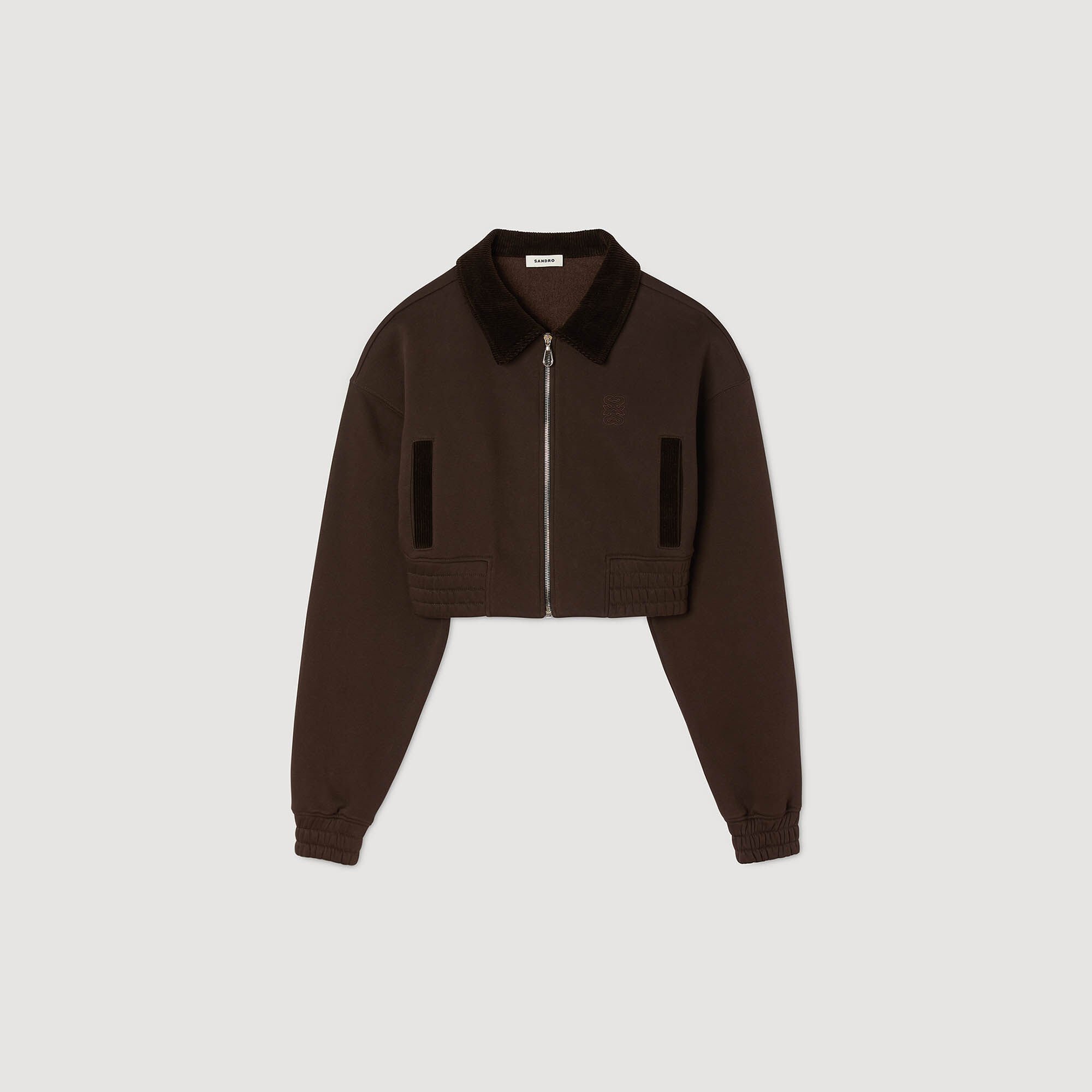 Sudadera corta bicolor