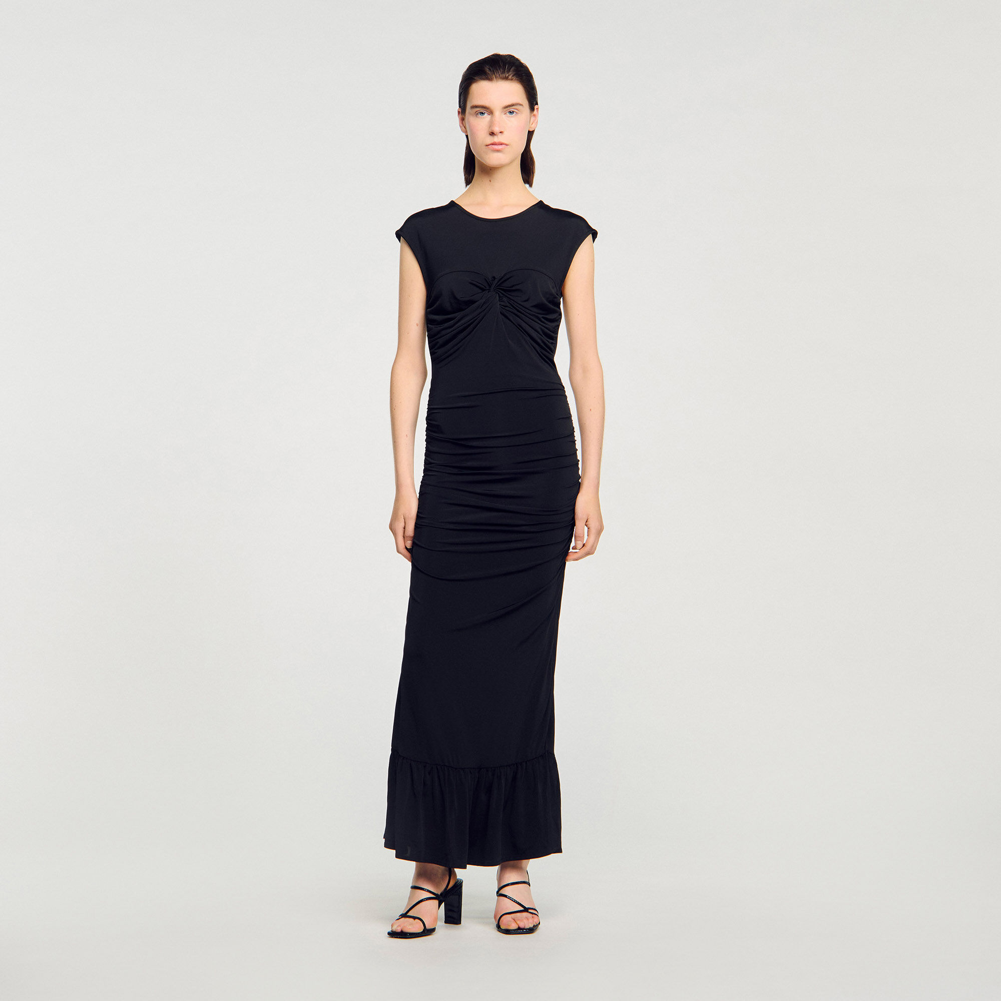 Vestido largo drapeado