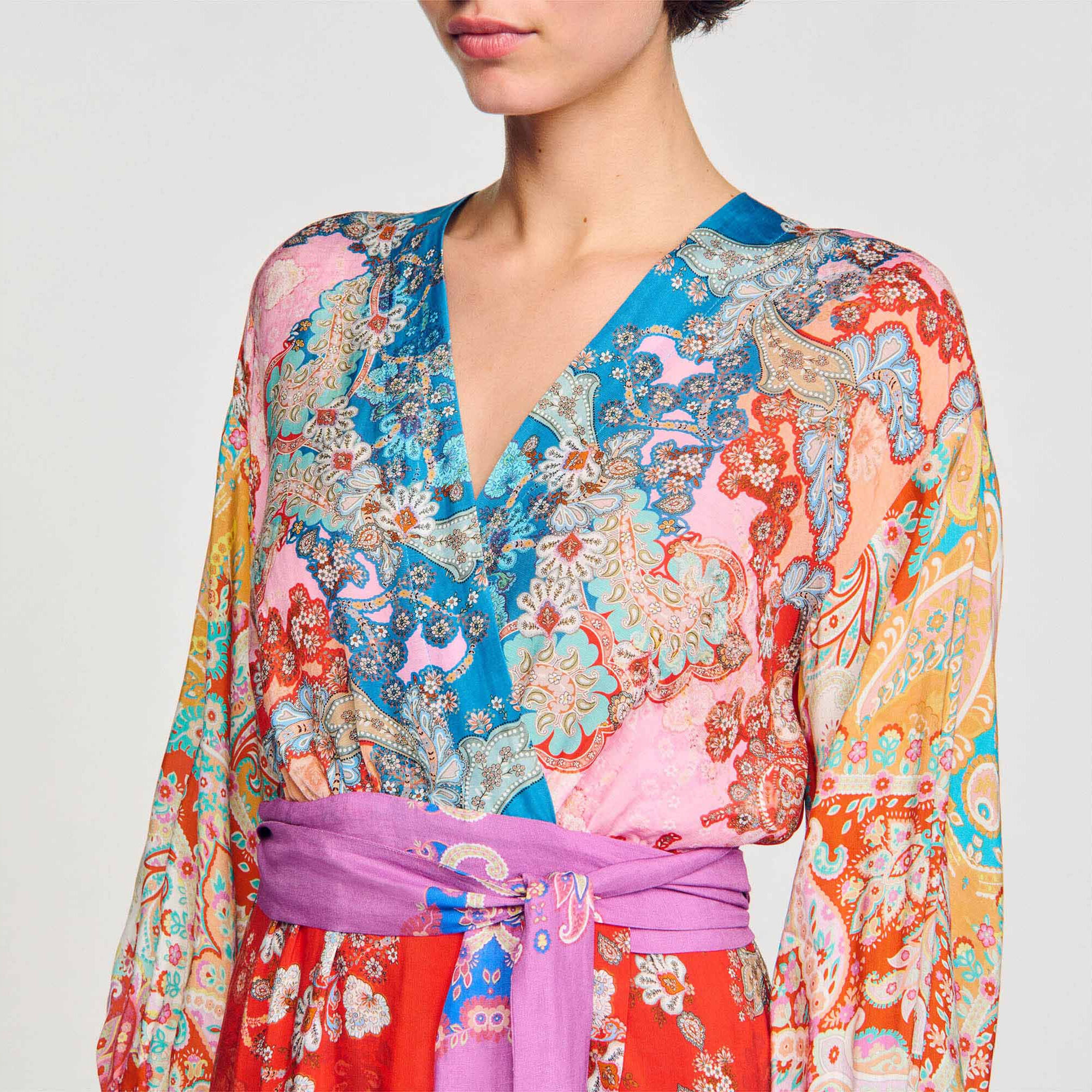 Vestido largo cruzado