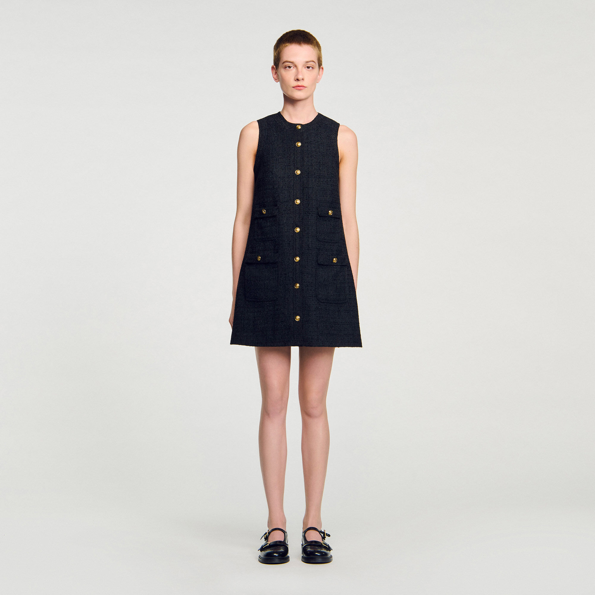 Vestido corto de tweed