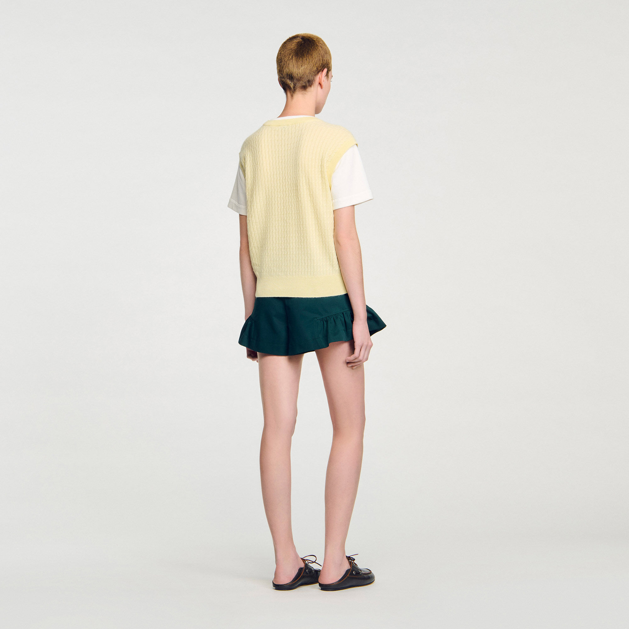 Jersey de punto de dos materiales