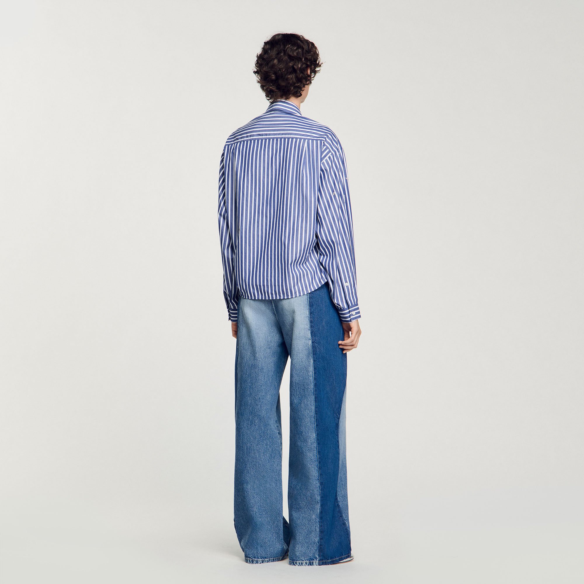 Camisa de rayas con pedrería