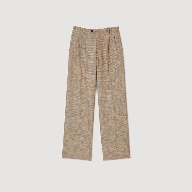 Pantalón con motivo de pata de gallo