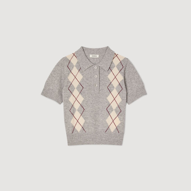 Jersey de rombos con cuello polo