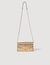 Bolso pochette de piel dorada
