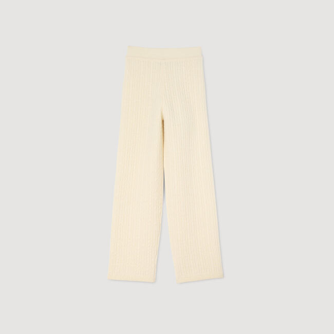 Pantalón de punto con trenzas