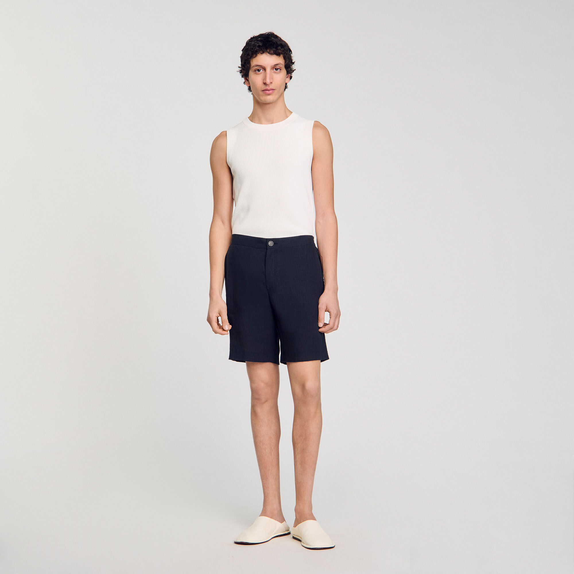 Pantalón corto de lino