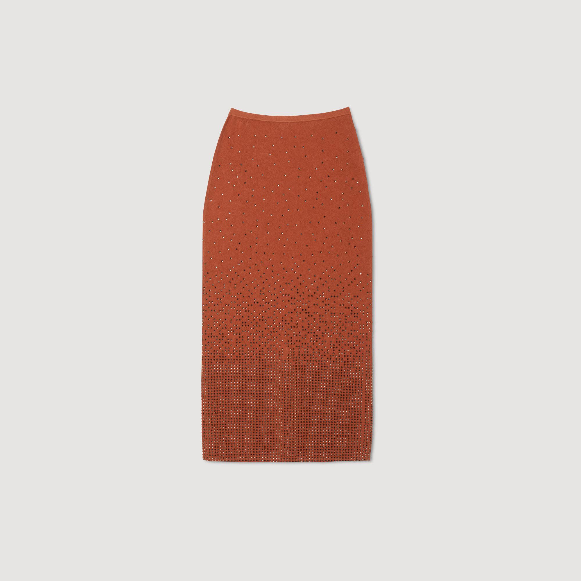 Falda midi sublimada con strass