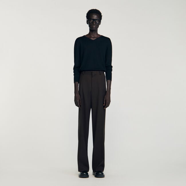 Pantalón de traje en lana