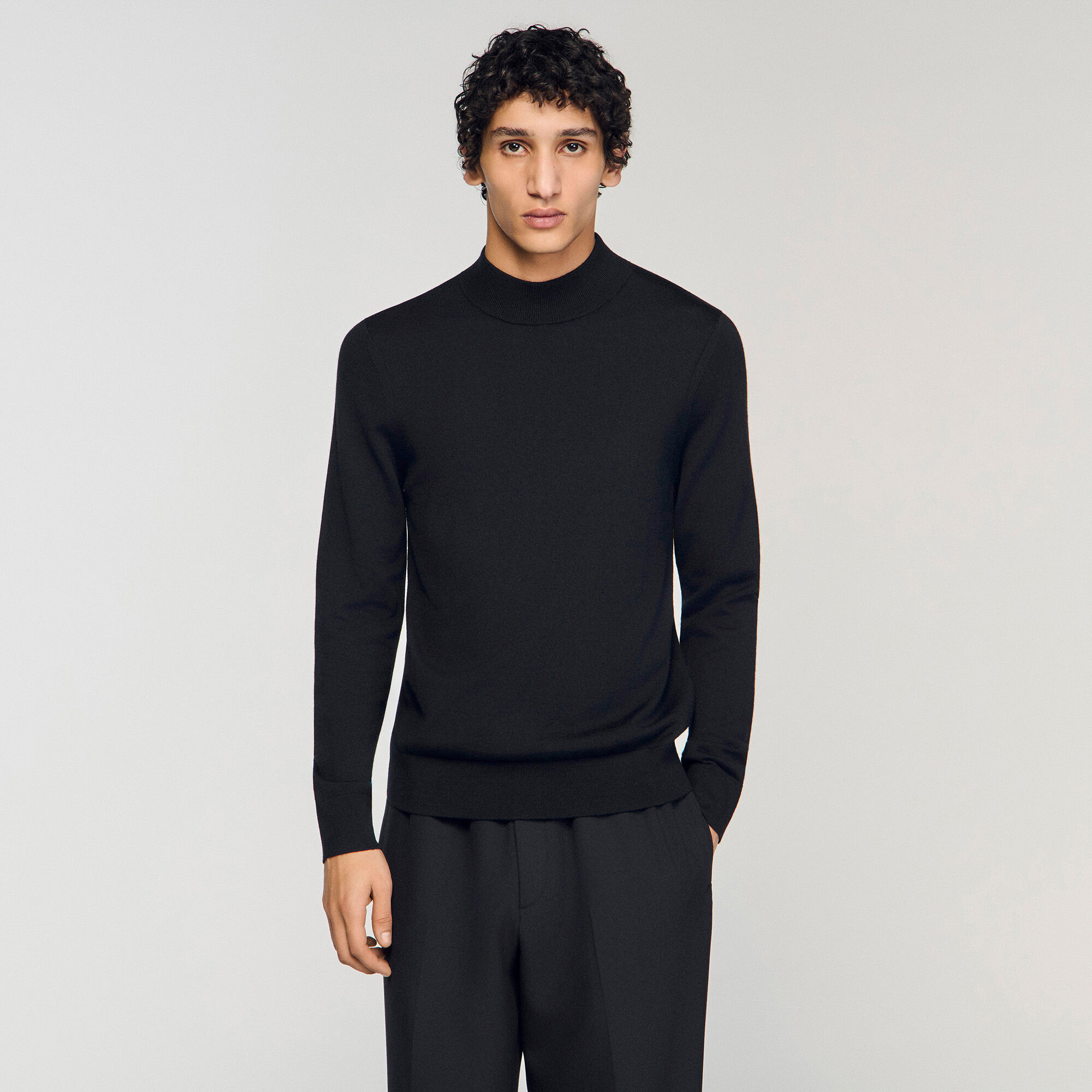 Jersey de lana de cuello alto