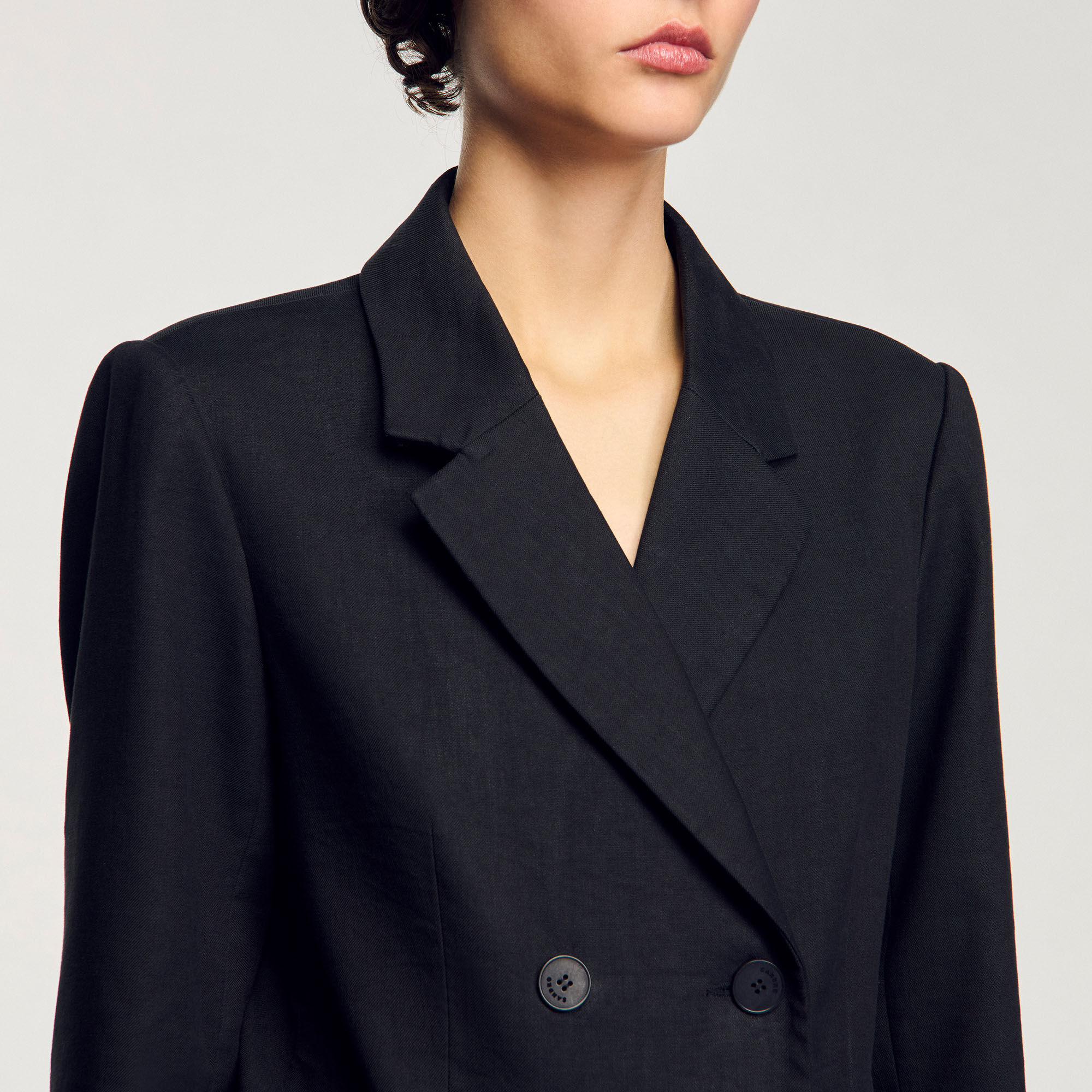 Chaqueta de traje con botonadura cruzada