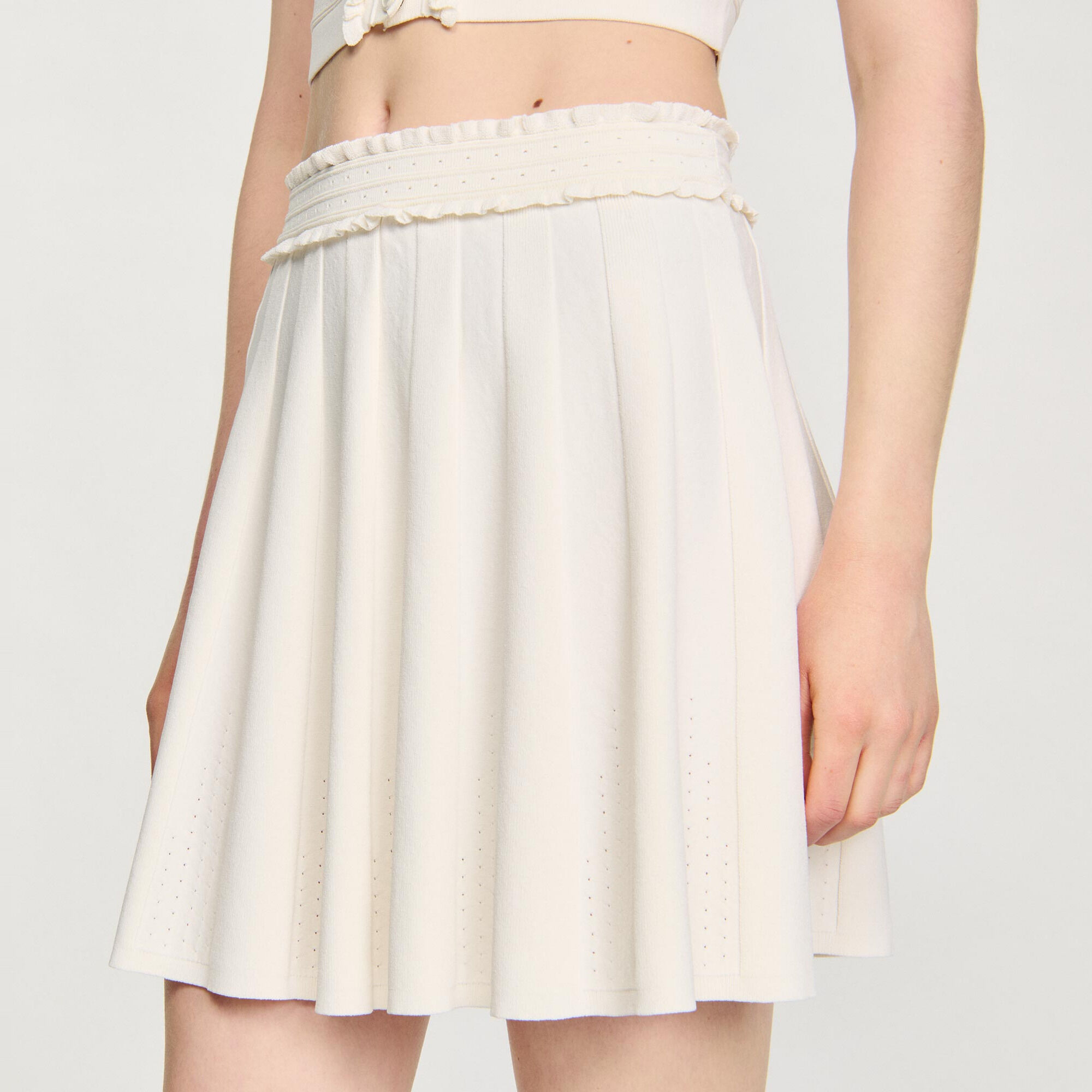 Falda de punto pointelle - Mujer | Sandro