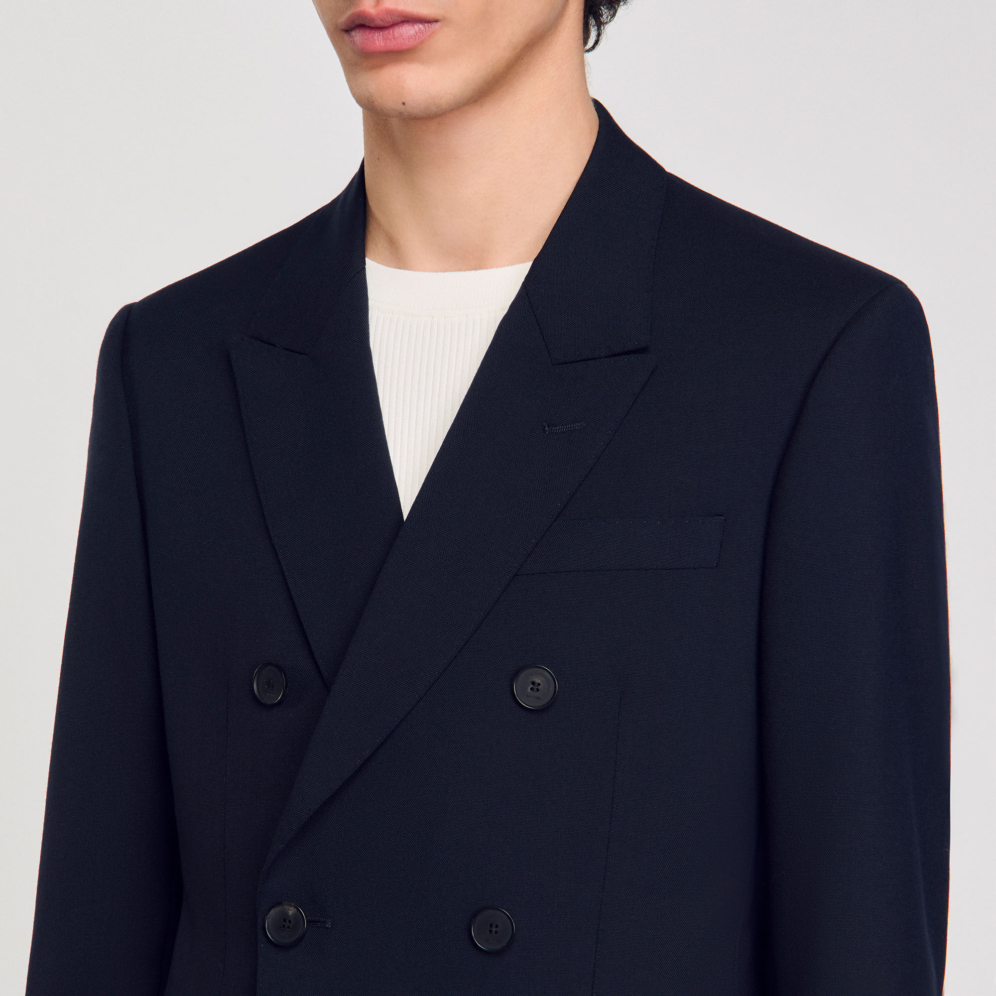 Chaqueta de traje cruzada