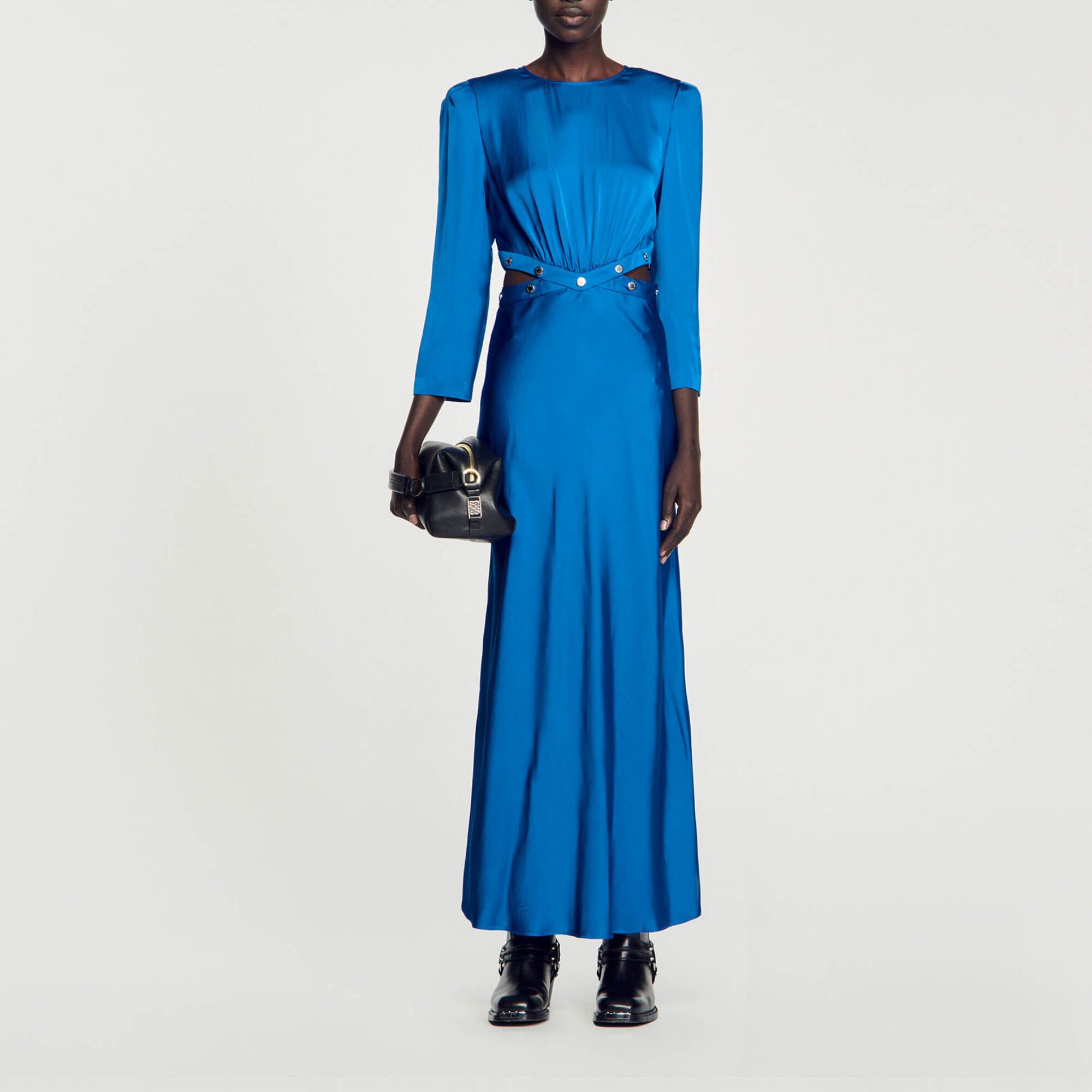 Vestido largo satinado