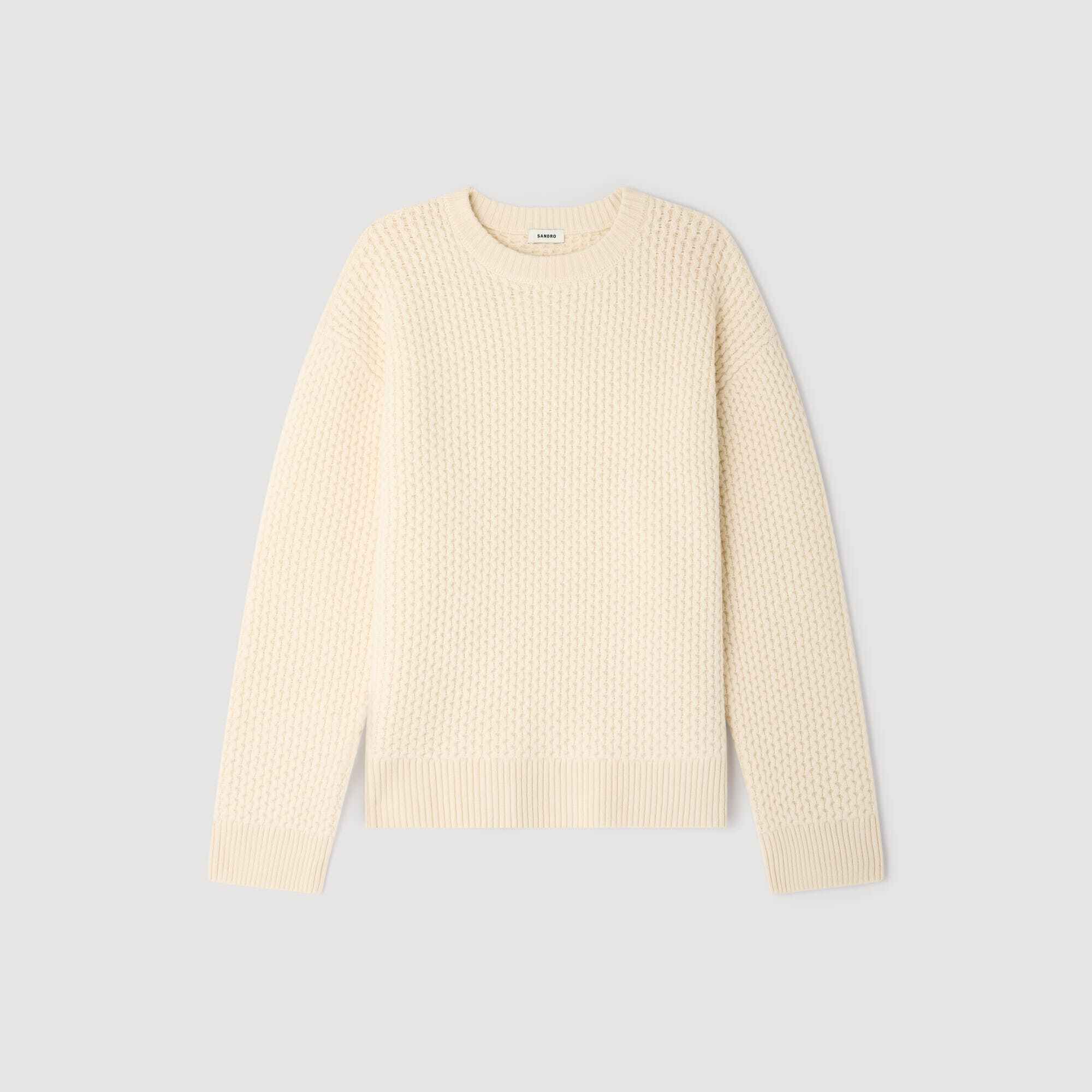 Jersey de lana punto nido de abeja