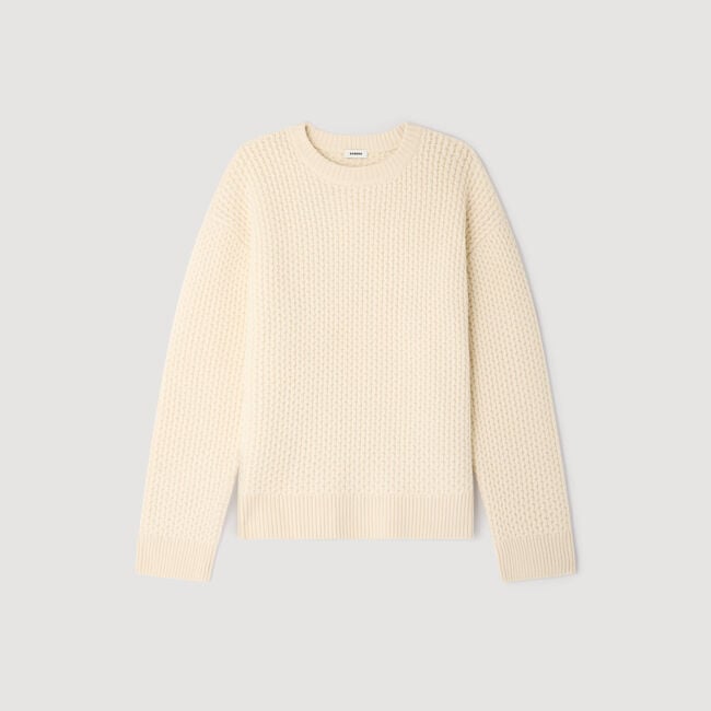 Jersey de lana punto nido de abeja