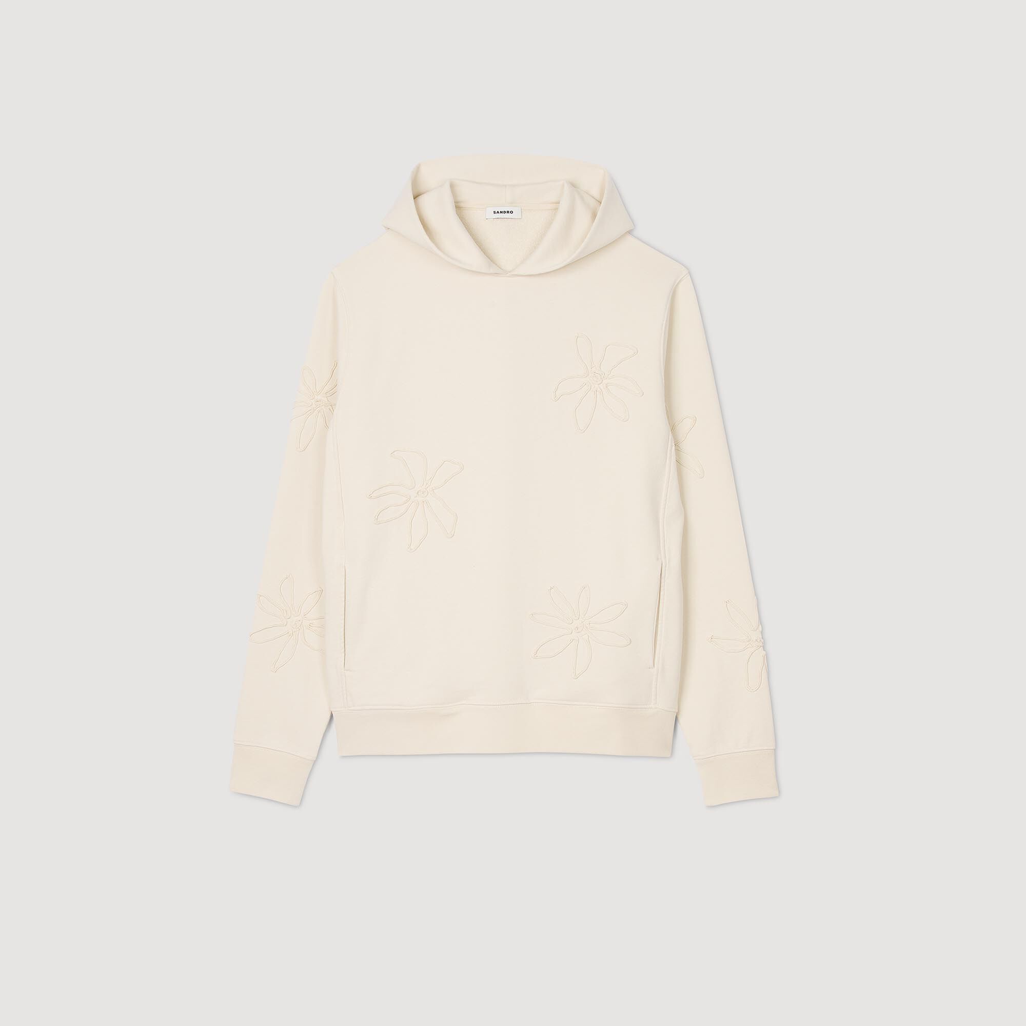 Sudadera con capucha adornada con flores - Hombre | Sandro