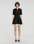 Vestido corto skater en contraste