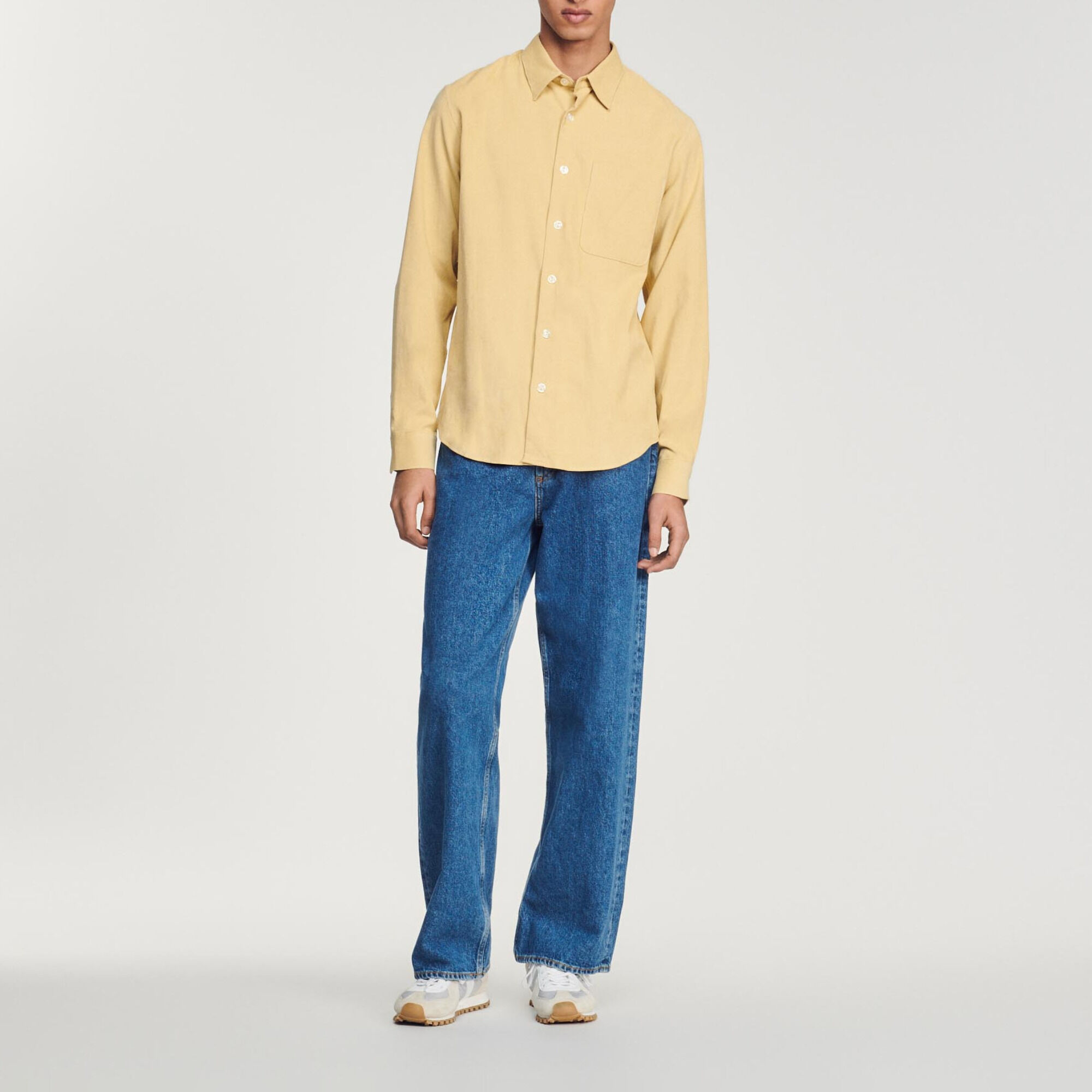 Camisa de terciopelo acanalado