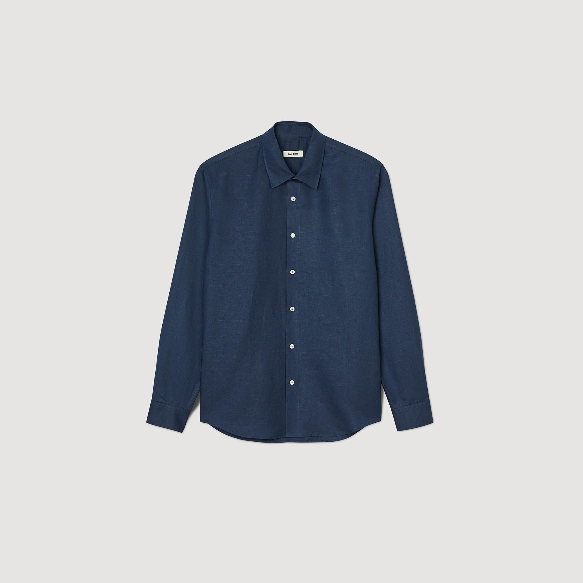 Camisa de algodón y lino 
