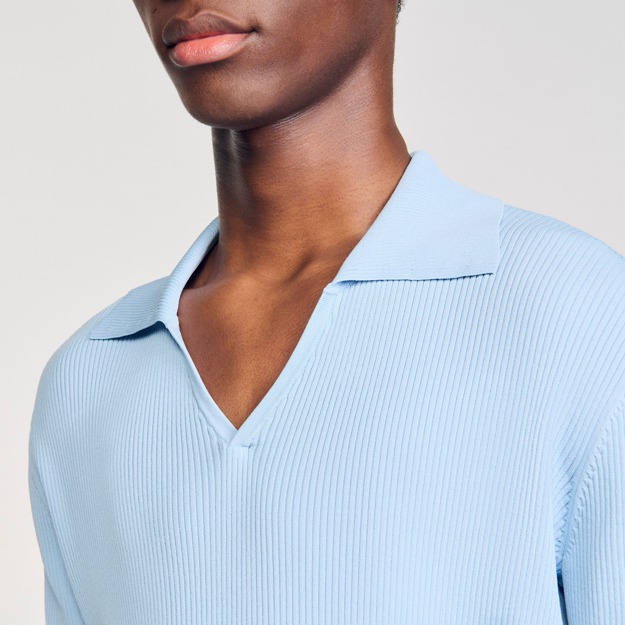 Polo de punto de canalé
