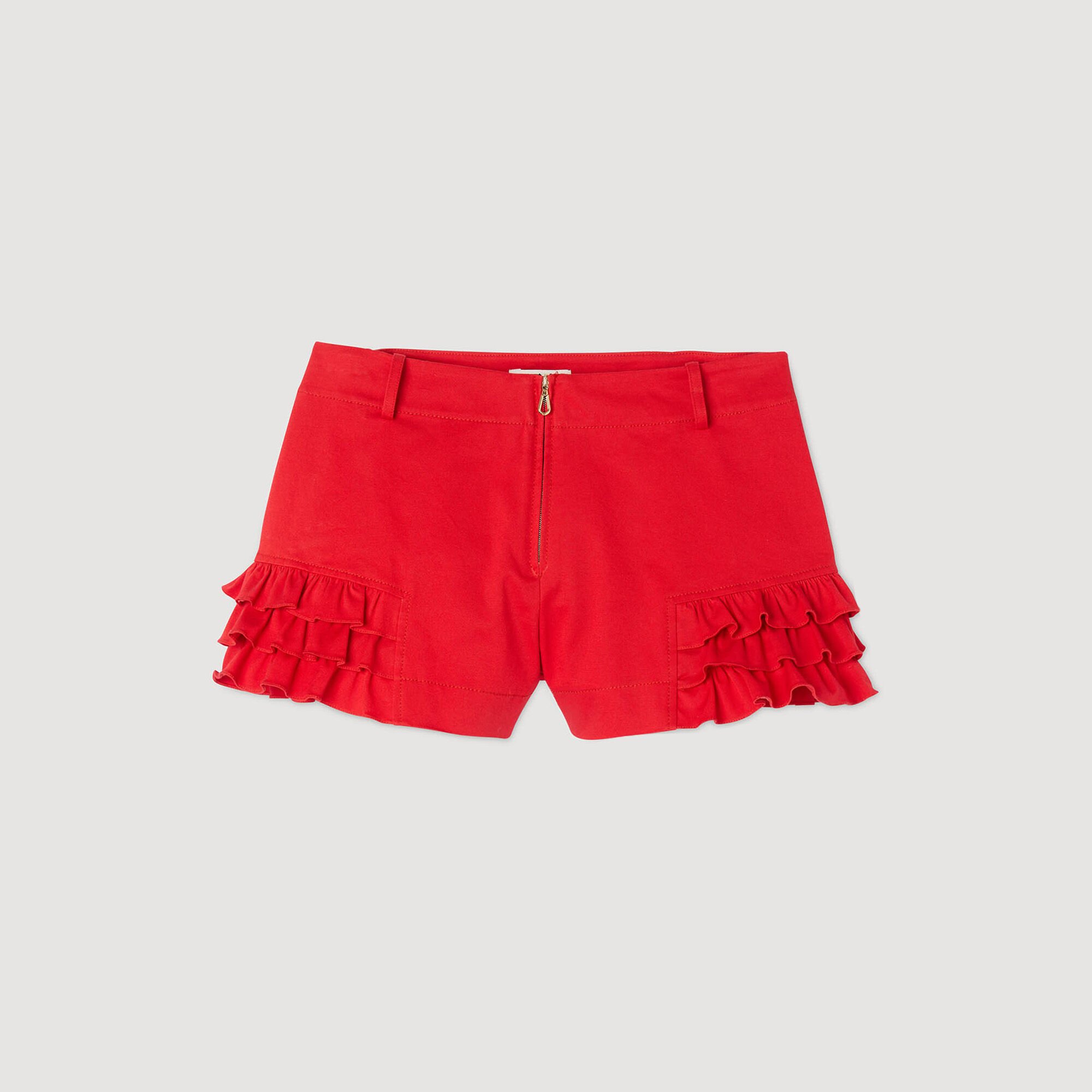 Pantalón corto con volantes