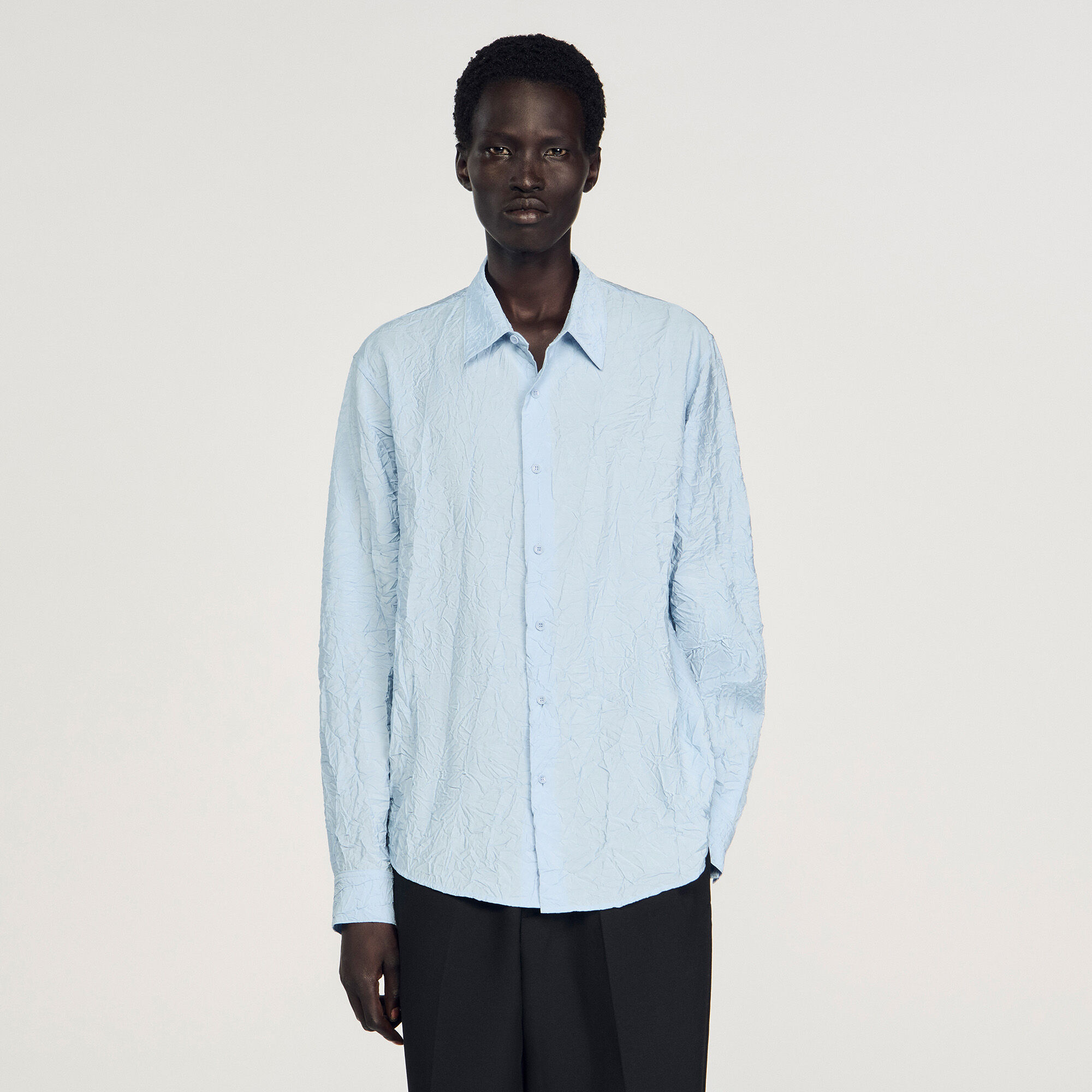 Camisa efecto arrugado