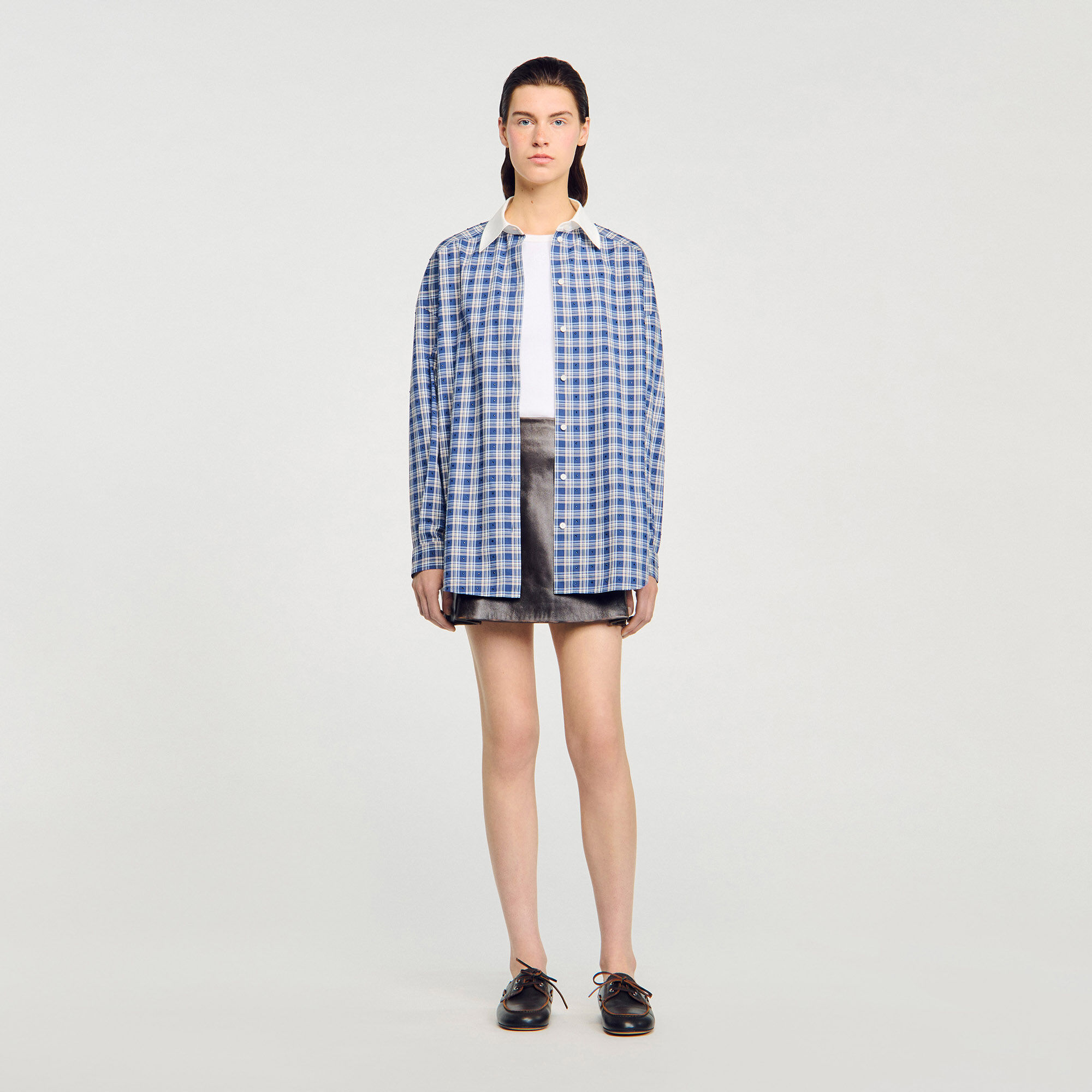 Camisa a cuadros con strass