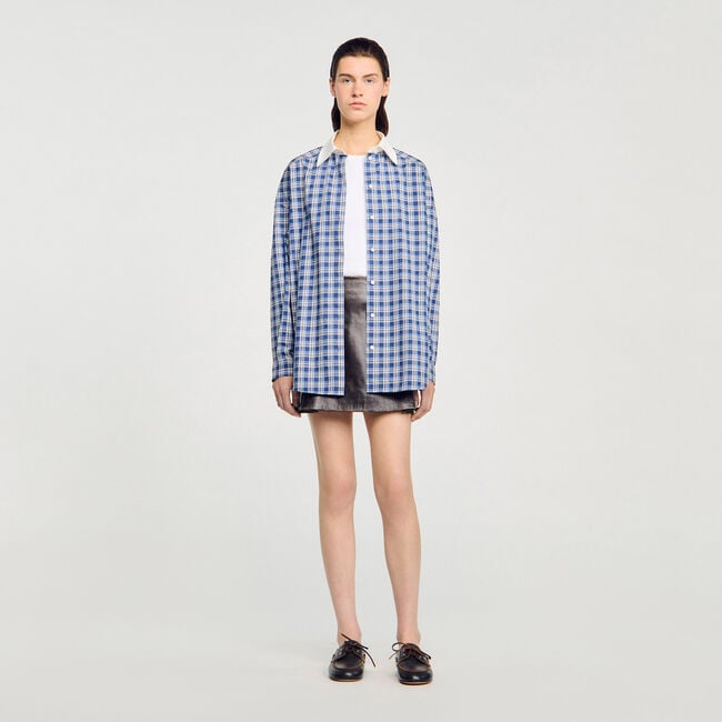 Camisa a cuadros con strass