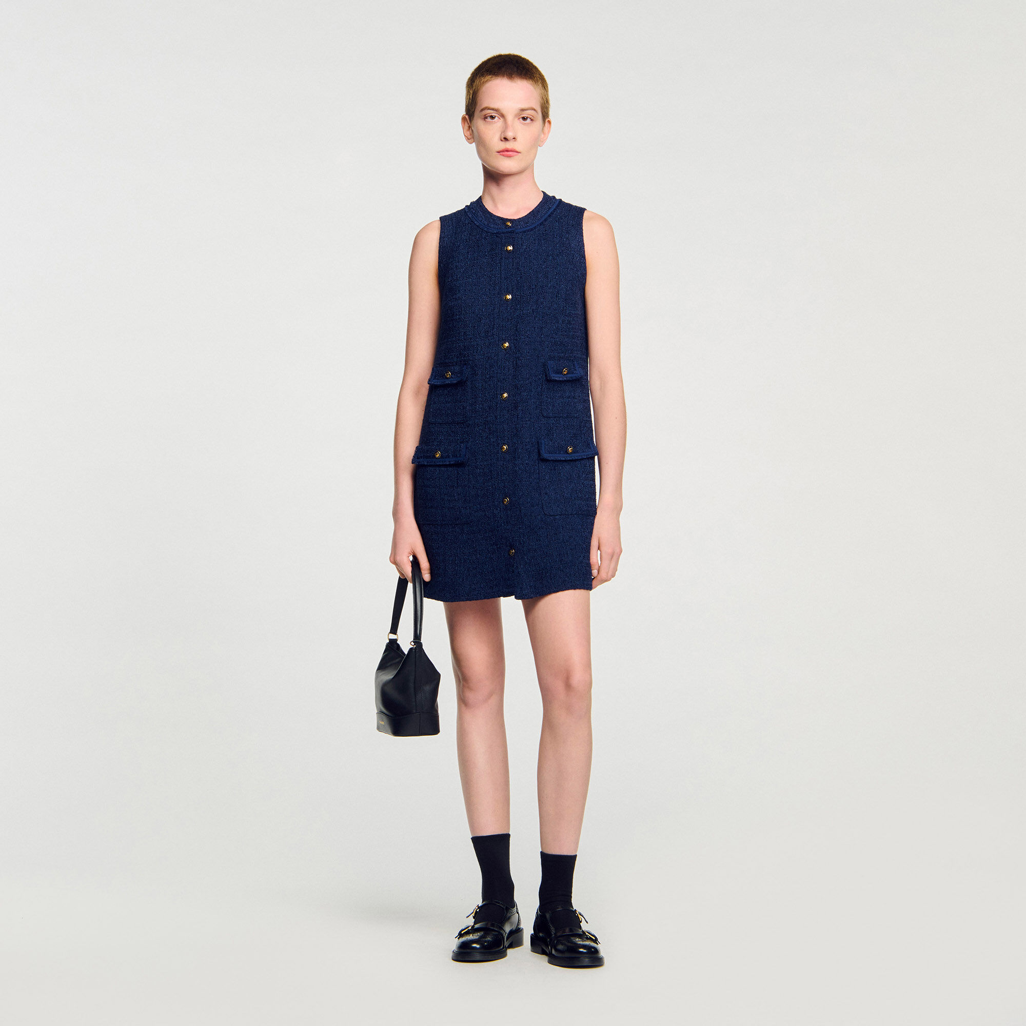 Vestido corto de tweed
