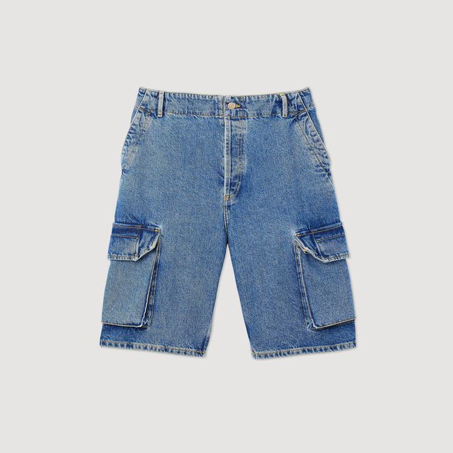 Pantalón corto baggy de denim