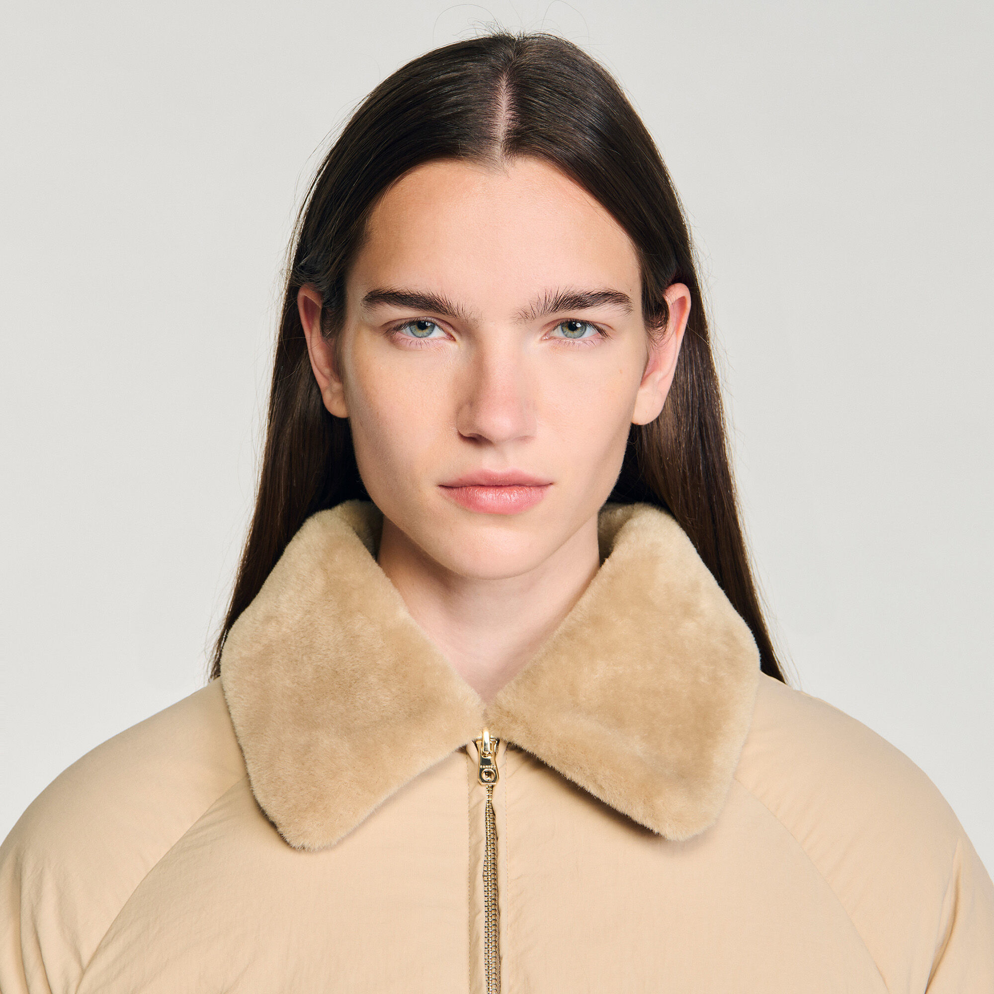 Anorak con cuello de pelo